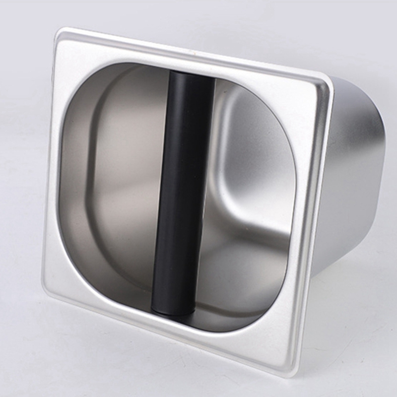 Coffee Knock Box, Stainless Steel Espresso Knock Box Built-in Container for Coffee Ground,Knock Box Espresso. 