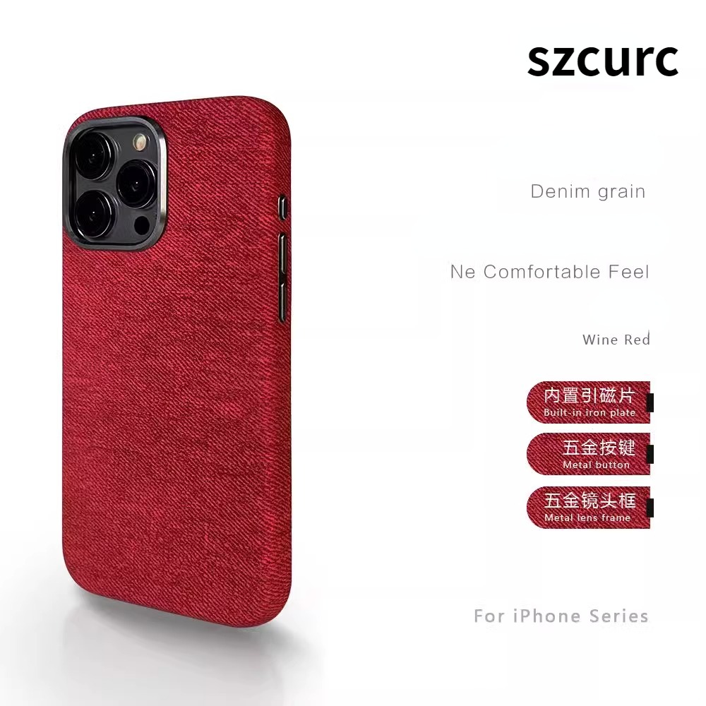 Bulletproof nylon hand-knitted iPhone case, suitable for iPhone 15 Pro Max 14 13 12 Pro, with built-in Magsafe.. 