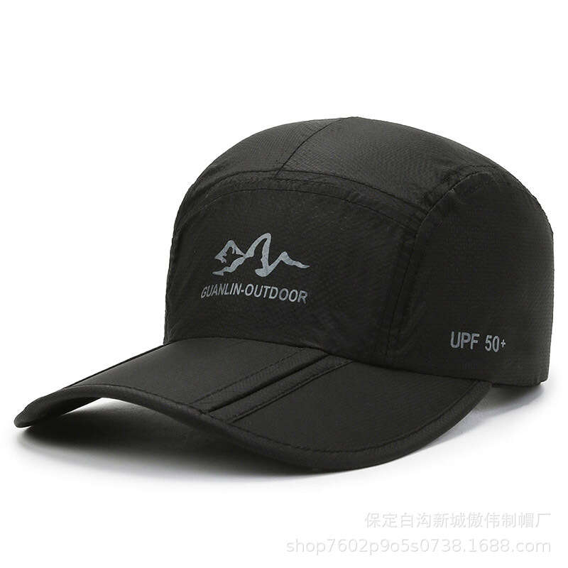 Ultra thin outdoor running men's and women's quick drying, breathable, protection, cycling, sun shading, duck tongue hat, folding sports cap, baseball cap. 