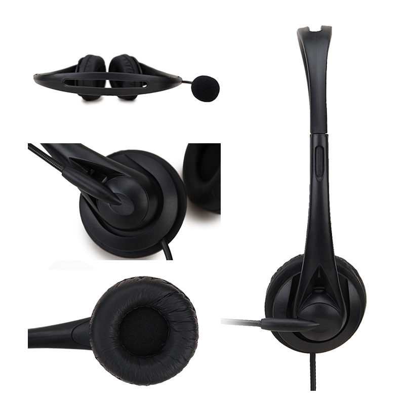 SOYTO SY490 Teaching Office Network Class Student Education Computer Headset, Style: Double Ear Black USB. 