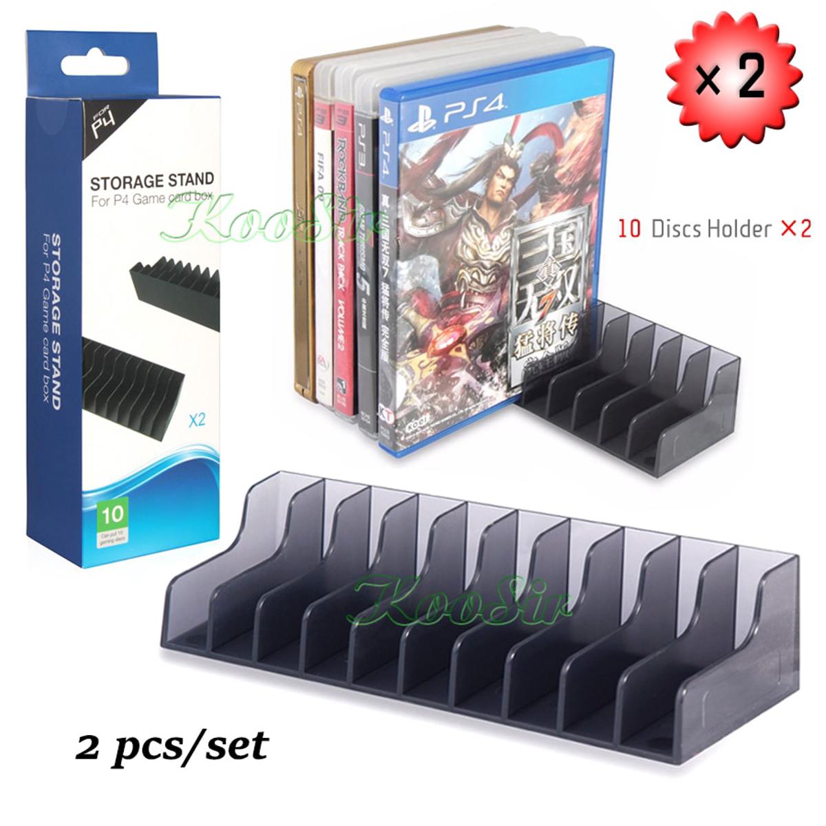 2 pcs/Pack PS4 Slim Pro Game Accessories CD Disk Stand Storage Bracket PS 4 Discs Holder for Sony Playstation 4 Game Disc Rack