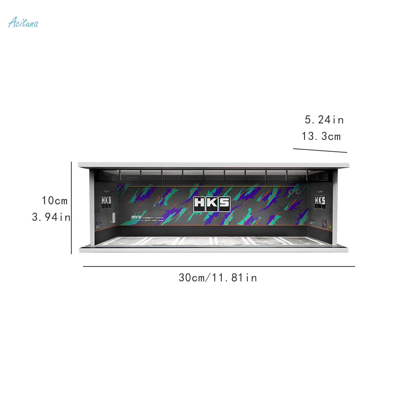 1/64 Vehicle Model Display Case Garage Display Case Diecast Wheels Display Case for Collectors. 