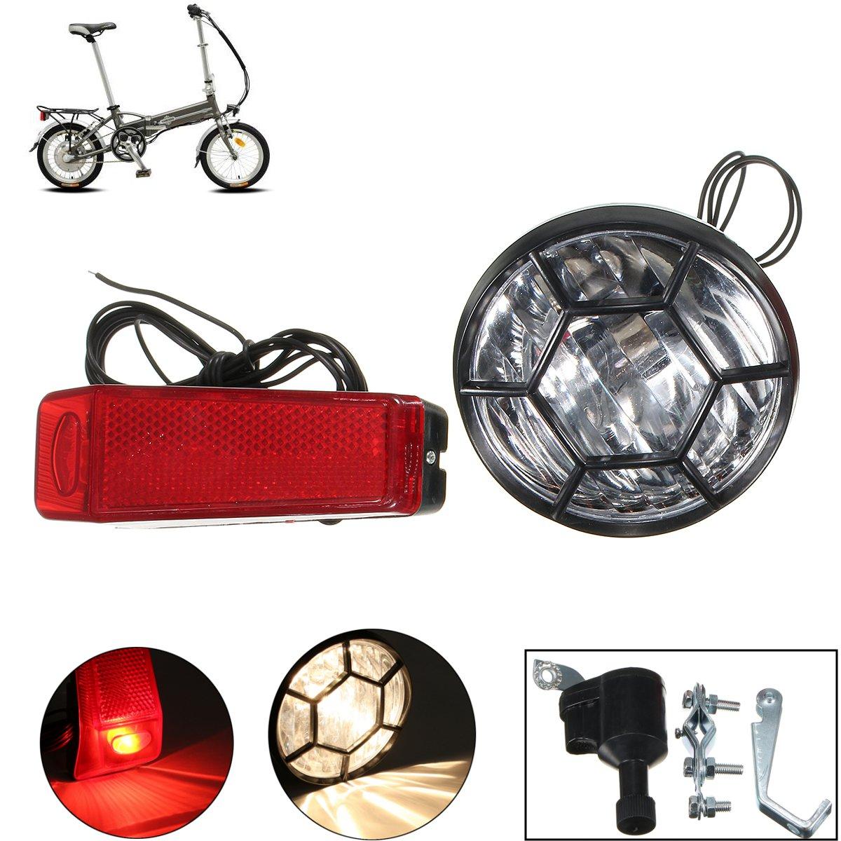 3W 6V Bicycle Motorized Bike Friction Generator Dynamo Head Light Taillight NEW -. 