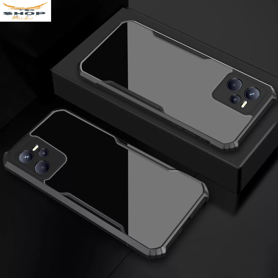 Realme C35 - Hard Case Back Cover ( 100% Premium Quality ) Transparent Silica Gel Matte ShockProof Slim Thin Cover Phone Casing ...