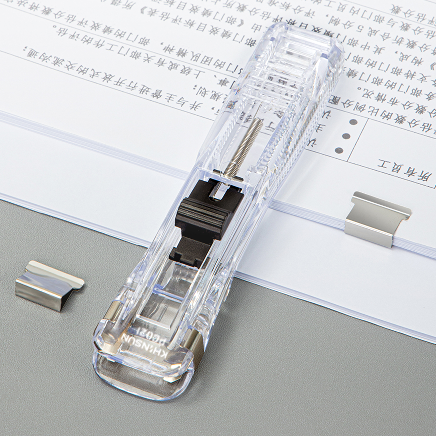 Deli Metal Clip Push Clipper Latest Stapler Paper Fixing Organizing Stapler Reusable Portable Push Clamp Not Damage Paper. 