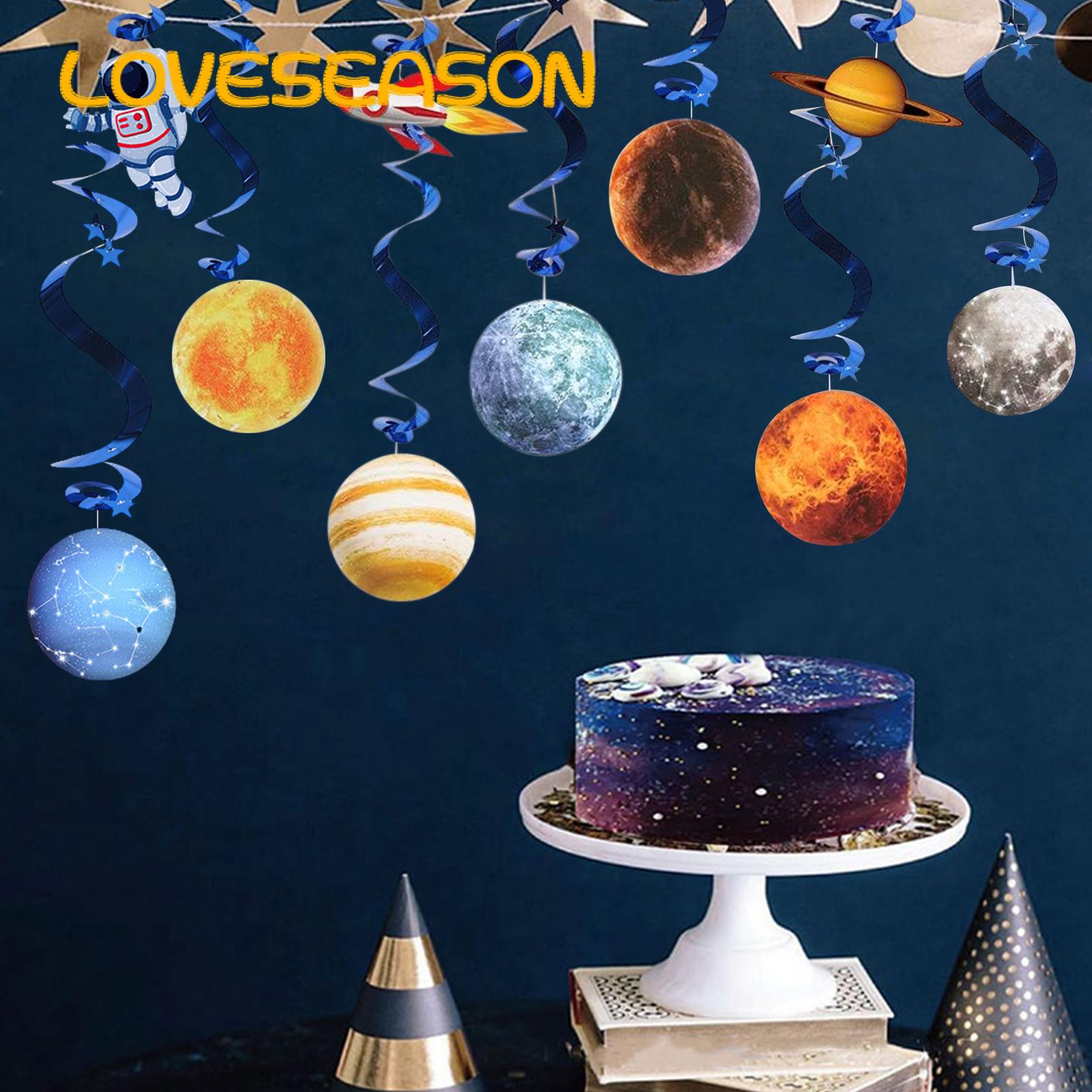 Rocket Themed Party Supplies 10 Pcs Solar System Hanging Ornaments Outer Space Party Planets Supplies Star Decor Space Themed Birthday Party Decorations. 