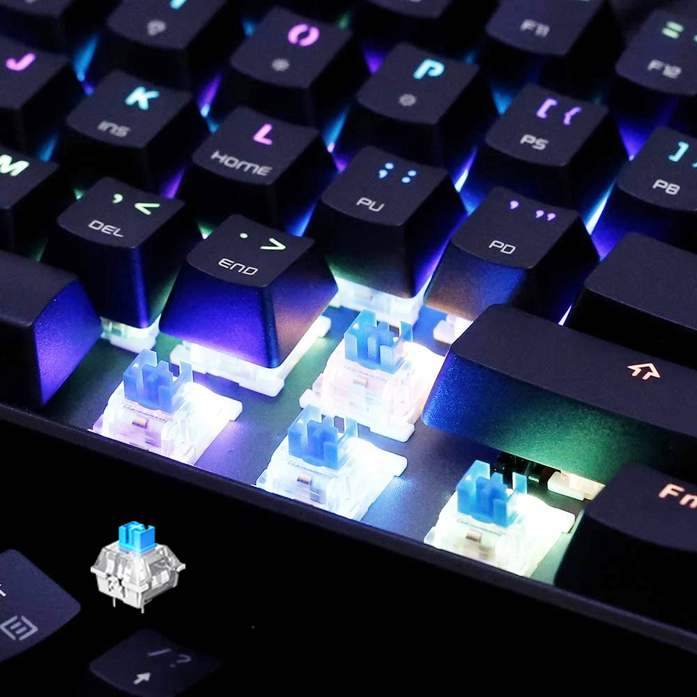 Motospeed CK61 Mechanical Keyboard 61 Key RGB Backlit Wired Office Gaming Computer Keyboard Red Switch Drive For Android Windows. 