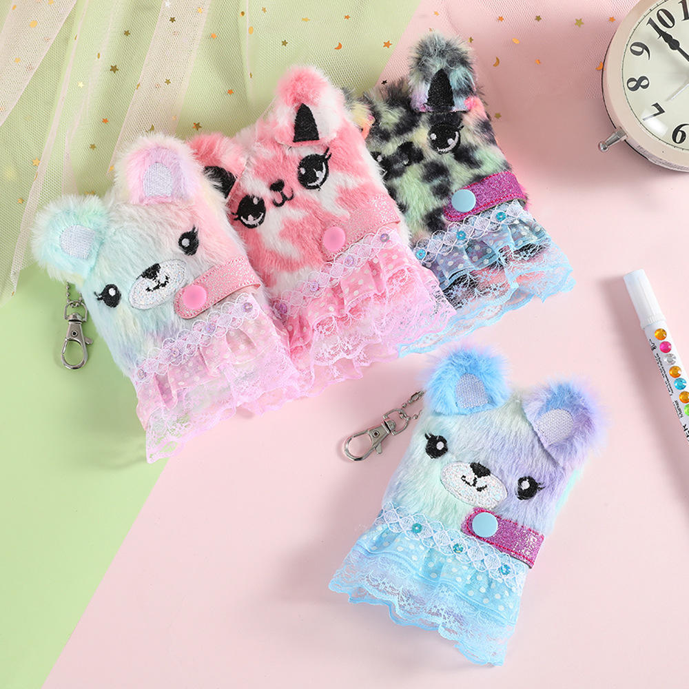 Plush Notebook Cartoon   Notebook Princess Hand Ledger Cute   Notebook Kawaii Pendant Notebook