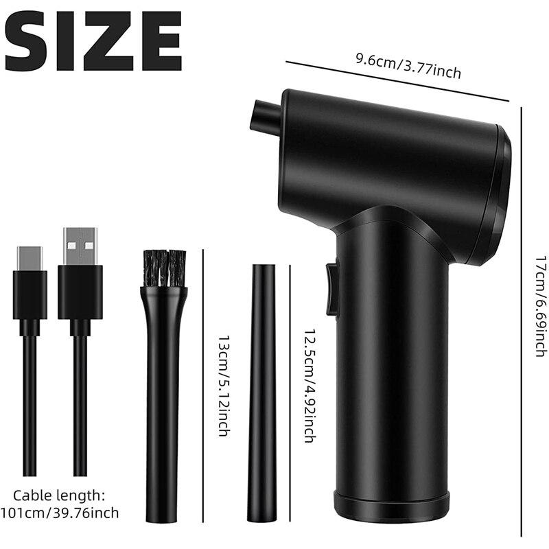 Compressed Air Can for Computers ,Electric Air Blower Computer Cleaning,Cordless Air Dust Cleaner for PC Keyboard Crumbs-Mixed Color. 