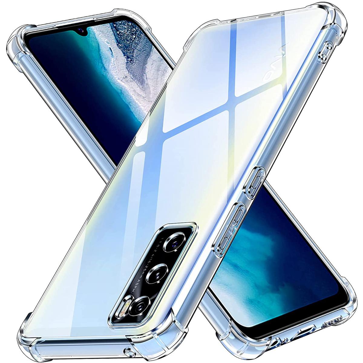 For Vivo V20 SE Back Cover Shockproof Transparent Soft TPU Silicone Protector Phone Case with Shock Absorption Bumper Corners. 