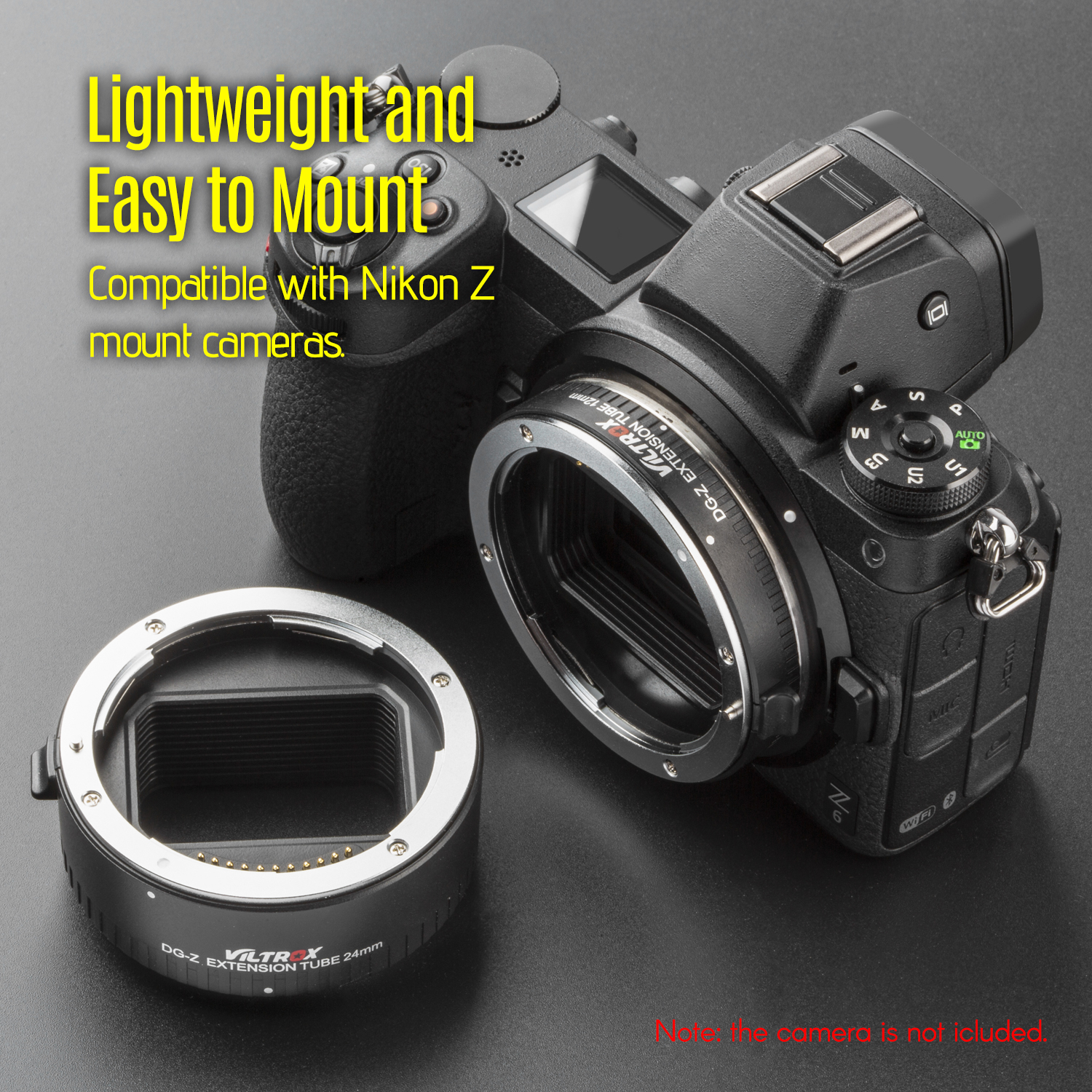 Viltrox DG-Z Automatic Macro Extension Tubes 12mm 24mm Full Frame Metal Adapter Ring Auto Focus Auto Exposure TTL Metering Compatible with Nikon Z Mount Cameras Lens Accessories. 