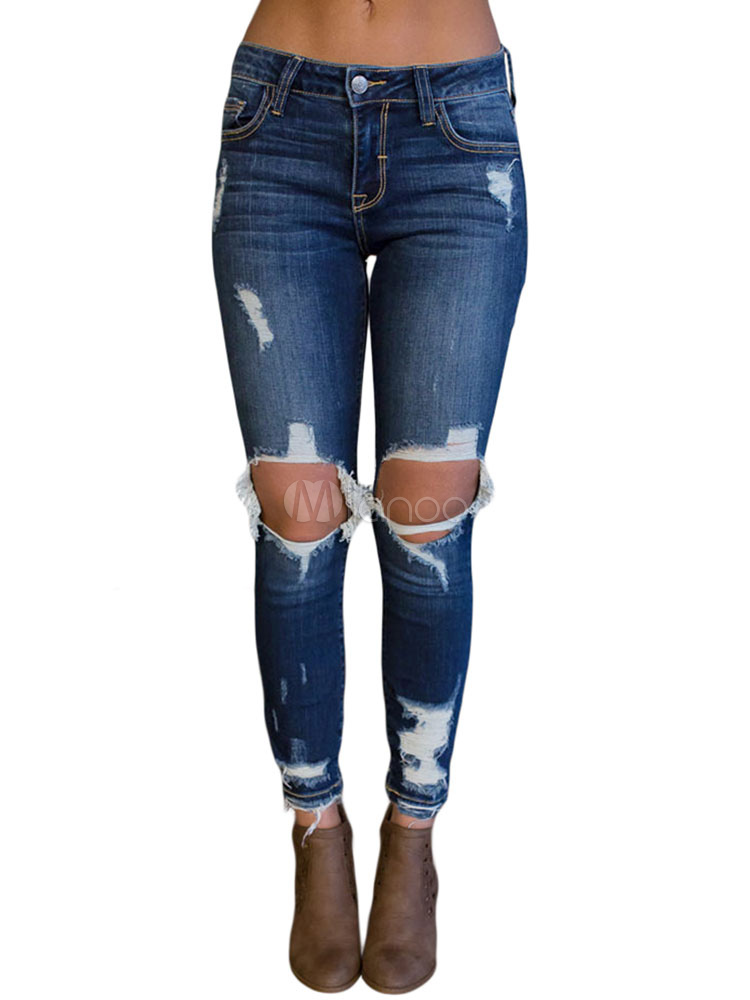 stylish fashionable denim jeans pants for ladies