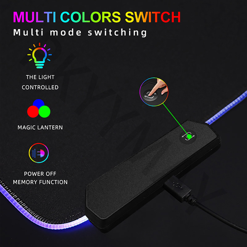Sakura RGB Mouse Pad Gaming Mousepad LED Mouse Mat Keyboard Mat Anti-slip Best Choice Desk Pad XXL Luminous Desk Rug. 