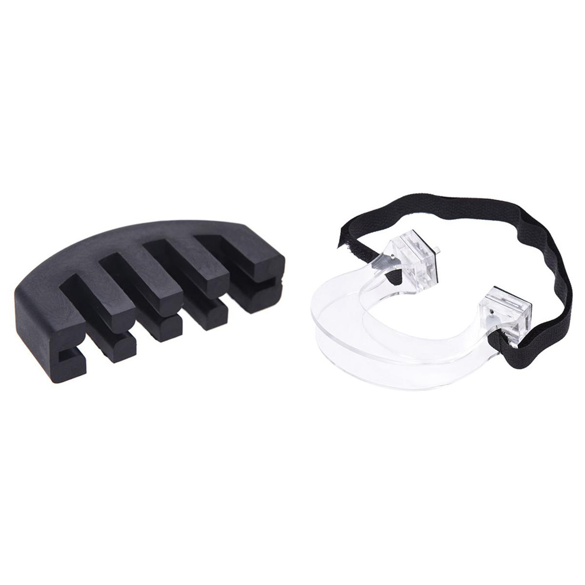 1 Pcs Rubber Mute Silencer 4/4 Violin Black & 1 Pcs 1/2 4/4 Violin Bow Straighten Collimator Corrector Tool Guide