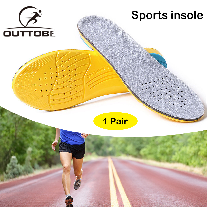 Outtobe Sport Insoles Shock Absorption Cushioning Memory Foam Shoes Insole with Velvet Surfaces