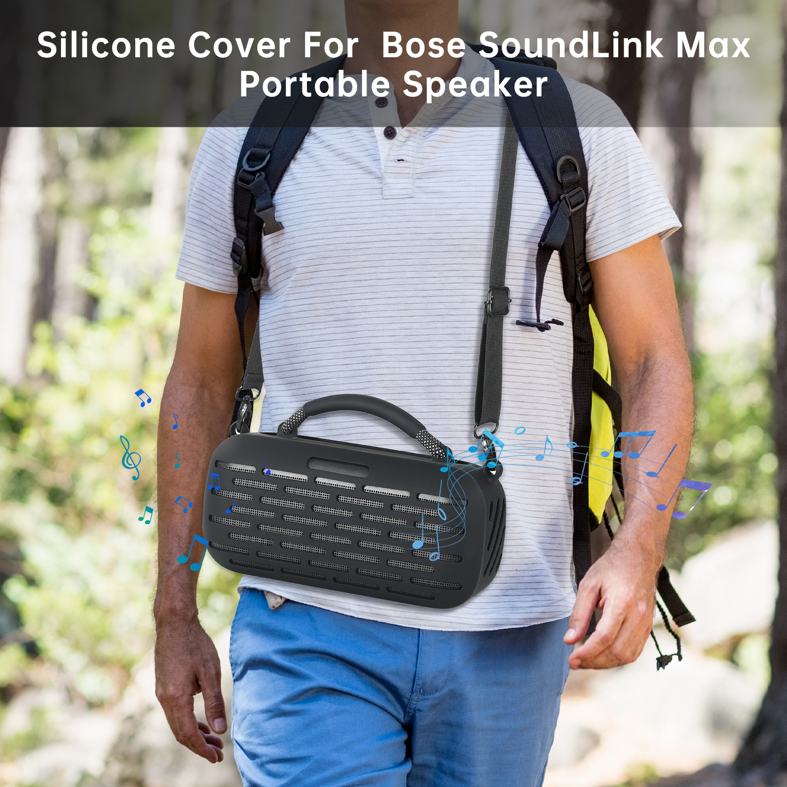Silicone Cover Case For Bose SoundLink Max BT Portable Speaker Handle Cover Case Anti-Scratch Protect Sleeve Speaker Accessories. 