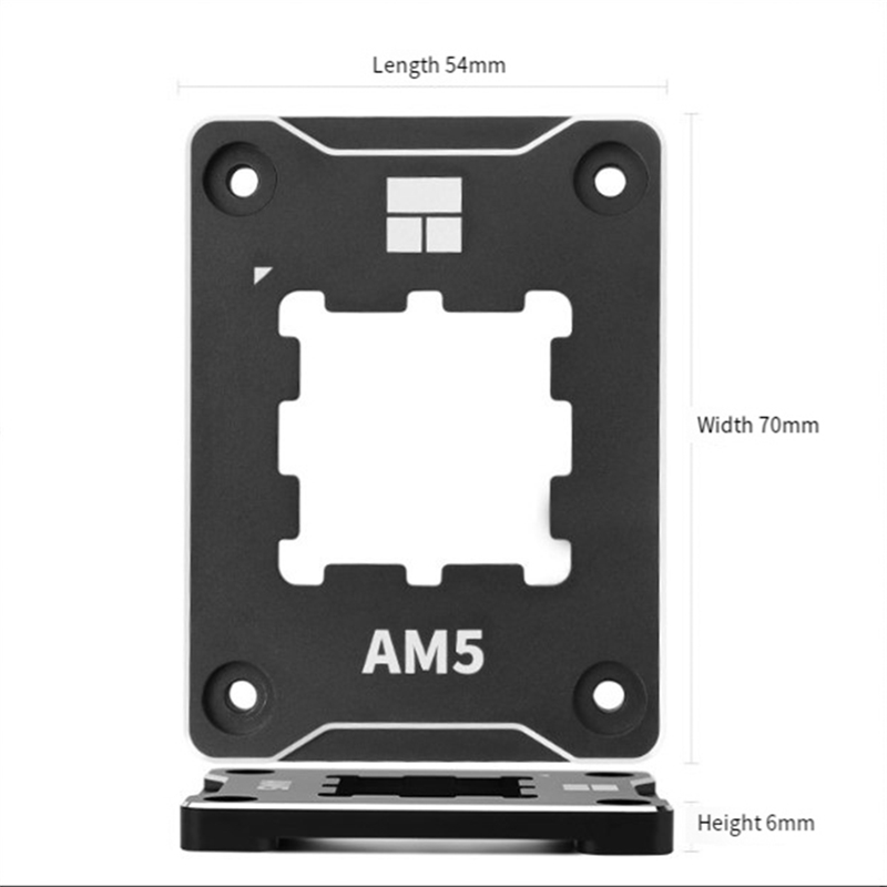 For AMD- RED AM5 CPU Mounting Frames Multi-Functional Convenient Practical Portable Cooling Chassis, Black Easy Install. 