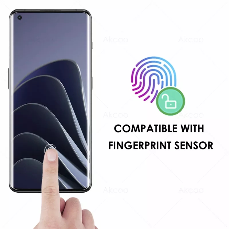 3in1 Combo Pack For OnePlus 10 Pro Best Premium Quality Curve Scratch Proof UV Tempered Glass Screen Protector + Clear Transparent Back Protector Film-Poly + Camera Lens Protector. 