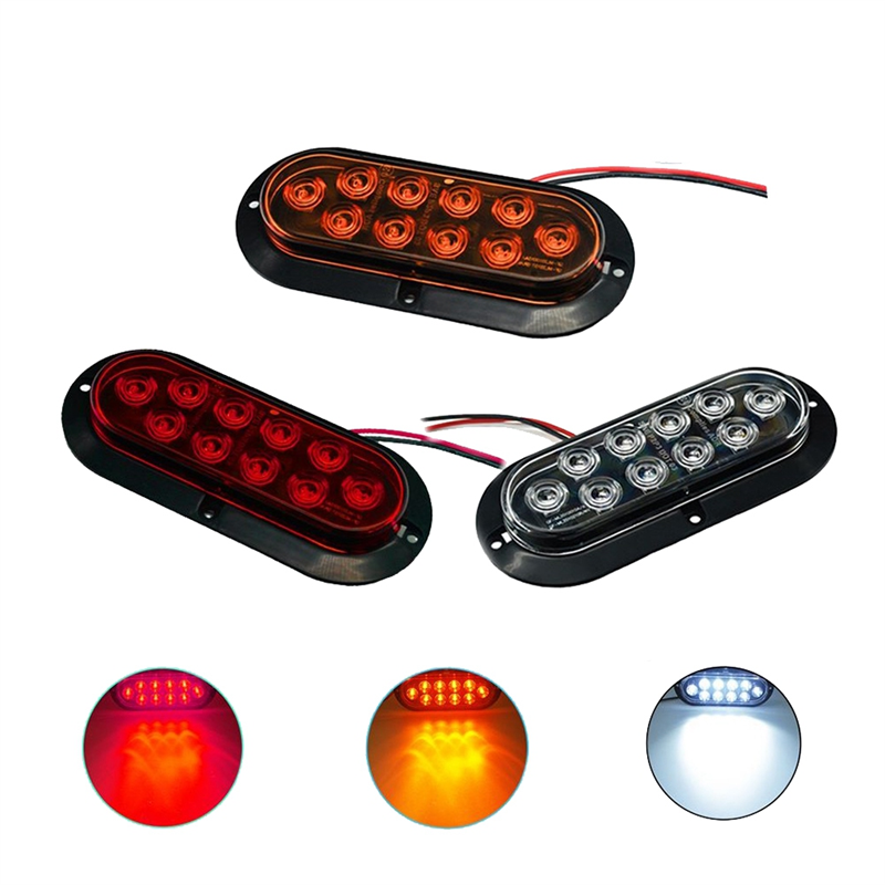 6 Inch LED Set Edge Light Tail Lights Tail Light Turn Signal Light Brake Light Car Accessories As Shown. 