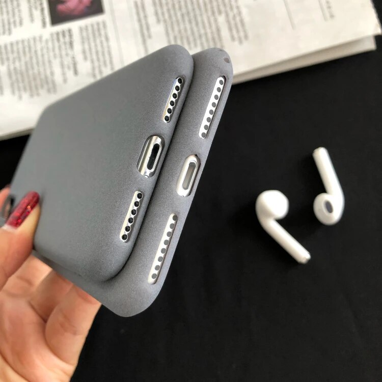 Gray color Matte Phone Case For iphone 11 Pro XS Max XR X 8 7 6S 6 Plus SE 2020 12 mini 12 Pro Max Soft TPU Back Cover. 