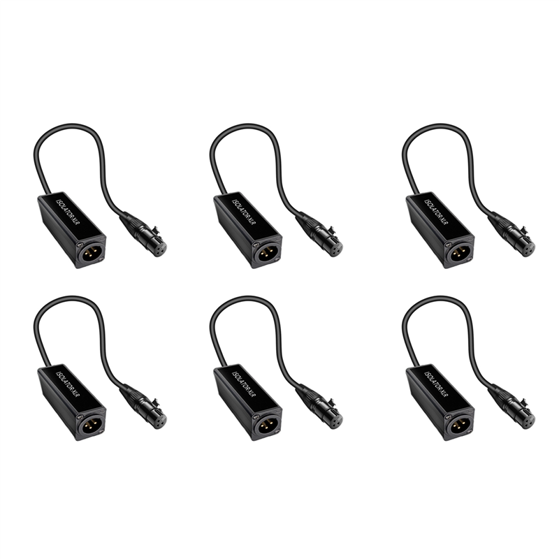6X Audio Cable Isolator XLR Eliminates Noise Ground Loop Audio Isolator Eliminates Noise