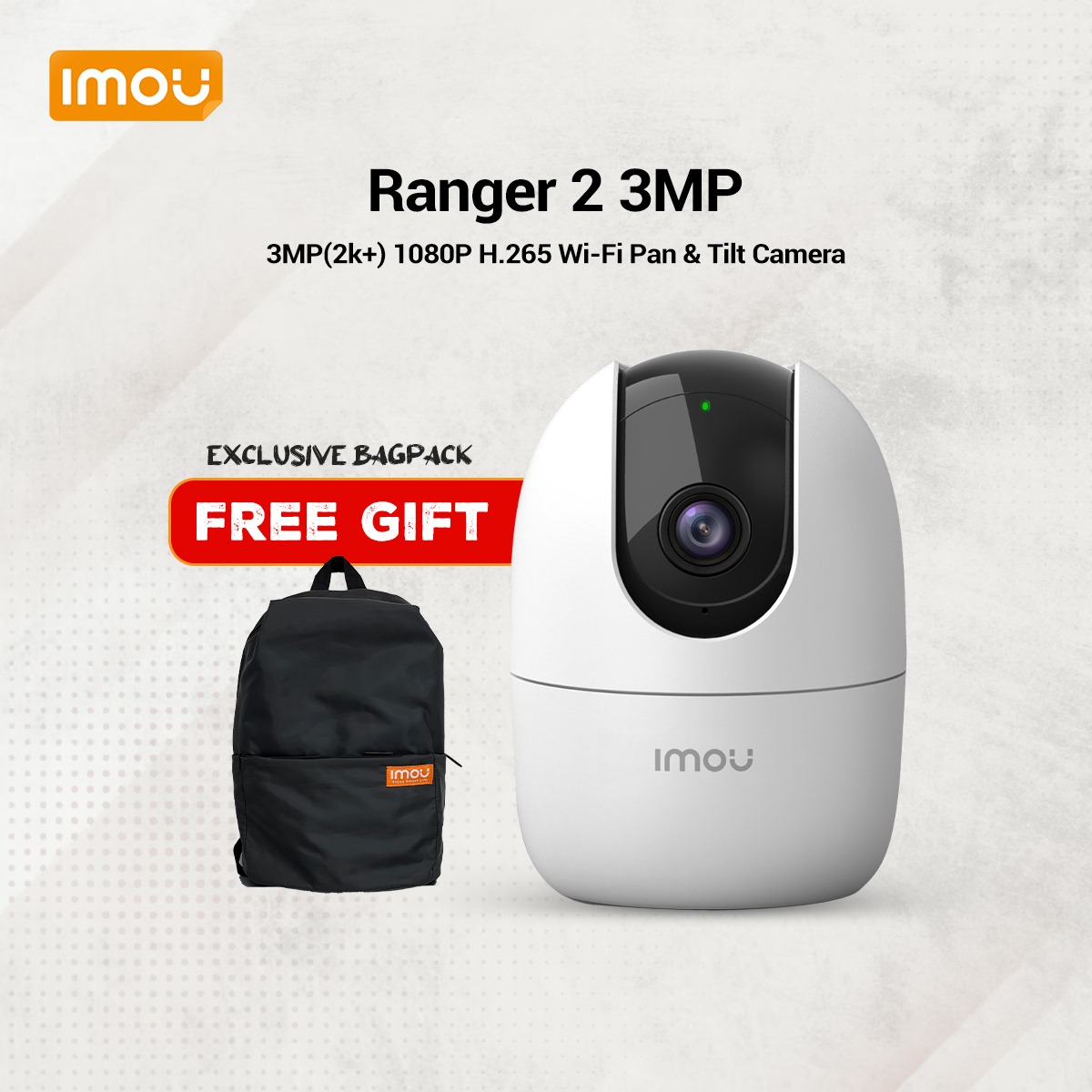 RANGER 2 (3MP) 2K Indoor Smart Security IP WIFI camera with FREE GIFT