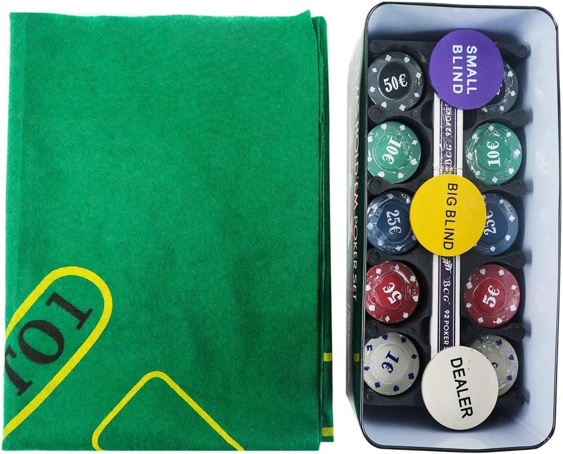 Professional Set 200 Chips Metal Box. 