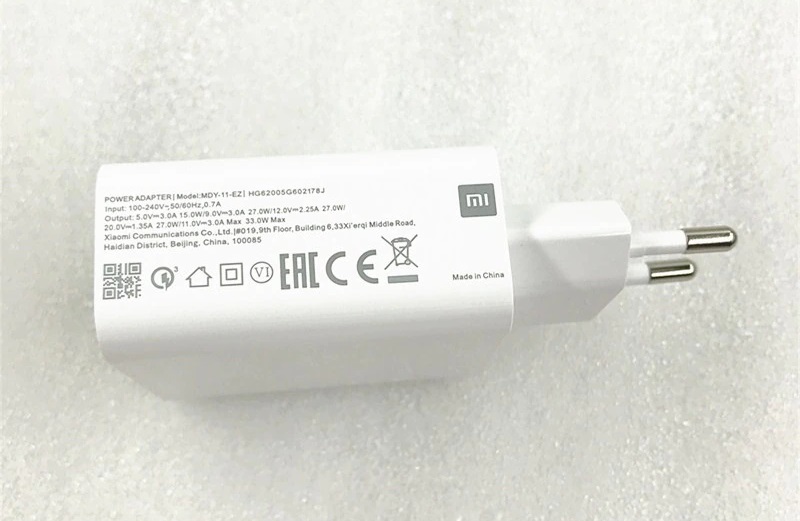 Xiaomi Mi 5A 33W EU Turbo Fast Charger QC4.0 Adapter 100cm 5A type c cable for Mi 11 10 9 10T pro 5G 9T Pro Redmi K30S Note9S. 
