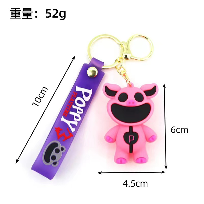 Cartoon Smiling Critters keychain Game Hopscotch Catnap Bearhug Key Chain For Men Women Backpack Pendant Keychain Gift for Kids. 