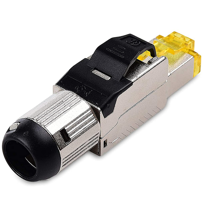 24-Pack Tool Free Shielded RJ45 Cat 8, Cat8 Field Termination Plug, Cat8 Connector, Cat8 Plug. 