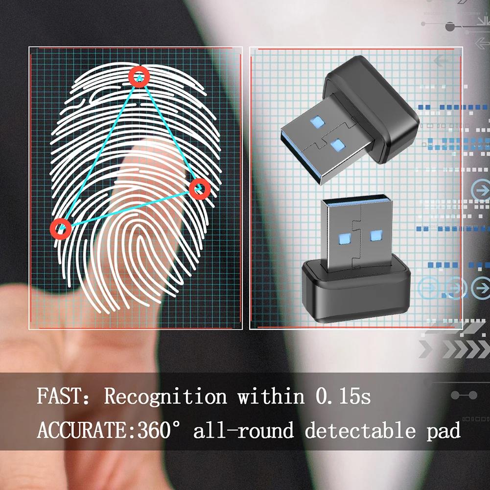 USB Fingerprint Reader Module for Windows 7 8 10 11 Hello, Biometric Scanner Padlock for Laptops PC Fingerprint Unlock Module. 