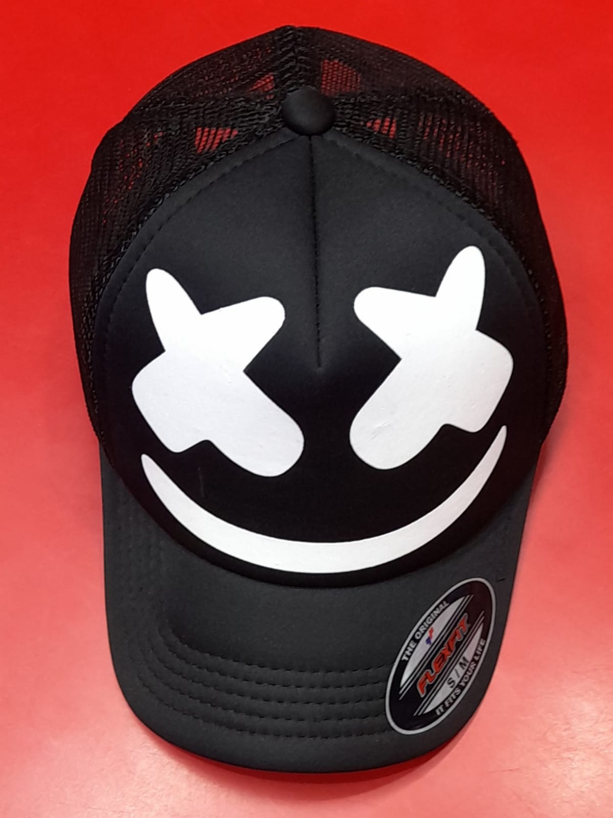 Marshmello Black Half Net Foam Cap for Men_FREE STYLE.. 