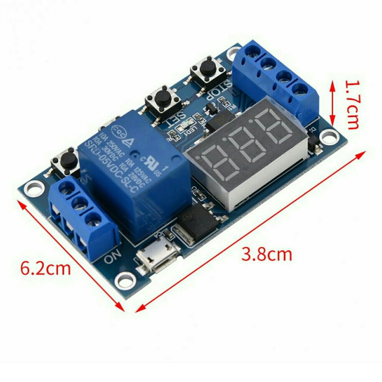 XY-J02 WS16 DC 6-30V 5V LED ডিসপ্লে অটোমেশন Cycle Loop Trigger Timer. 
