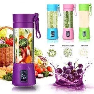 Portable Electric Blender 380ML Smart Home Fruit Juicer Machine Vegetable Juice Mixer USB Rechargeable Food Processor Cup