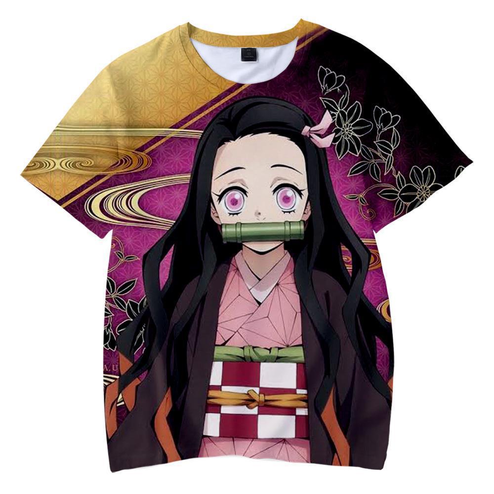 Anime Demon Slayer 3D Print T Shirt Kimetsu No Yaiba Summer Adult Top Kamado Tanjiro Nezuko Japanese Cartoon T-shirt. 