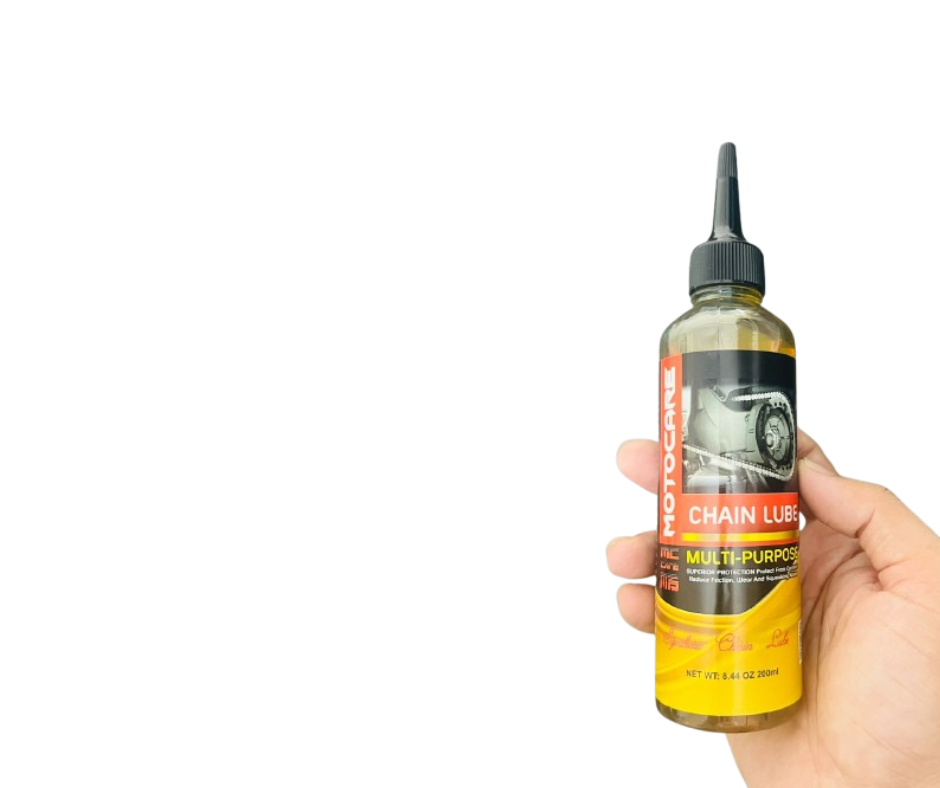 Motocare Chain Lube for Bikes - 200ML | Superior Water-Resistant Lubricant, Friction & Noise Reduction, Rust Protection for All Chains. 