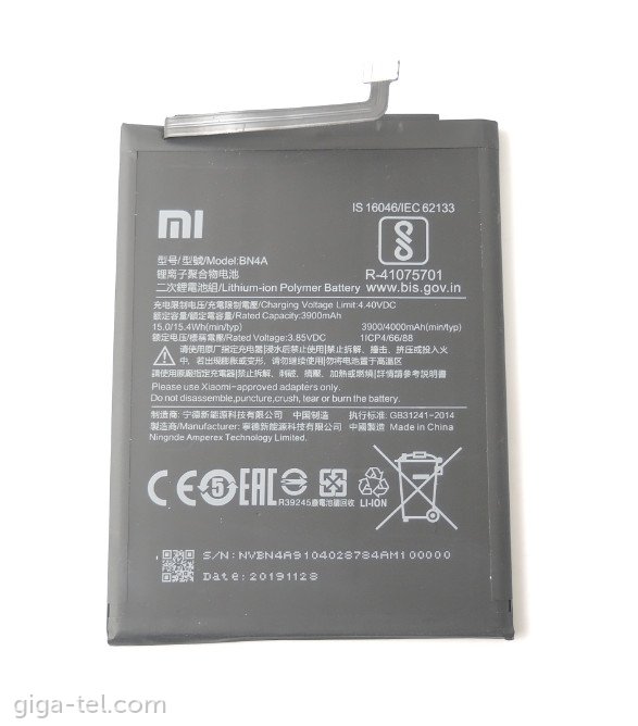 Mobile Battery BN-4A for Mi Redmi Note 7 & 7 Pro-4000mAh. 