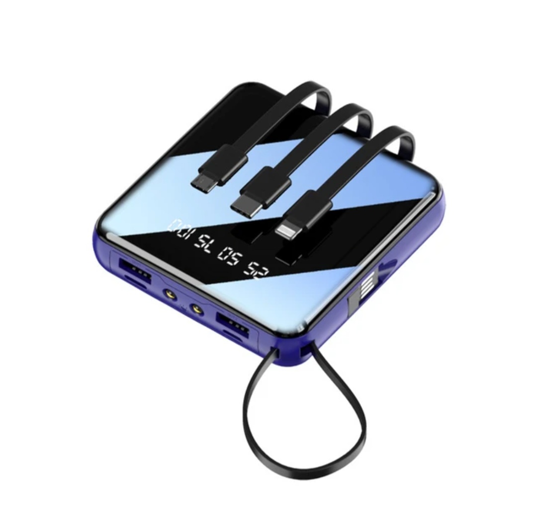 20000 MAH Powerbank with LED Display and All in One Cable set. 