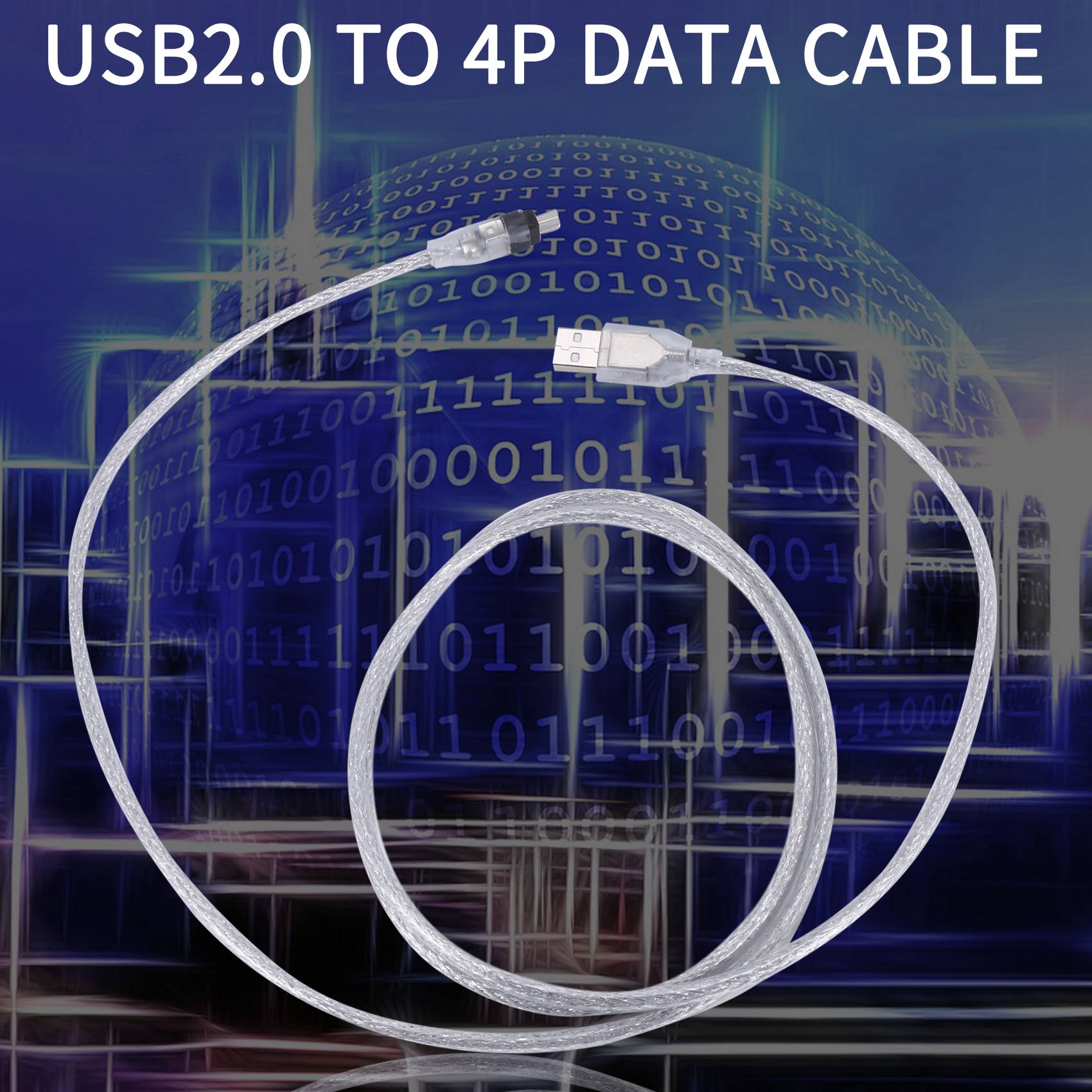 1.5M USB To IEEE 1394 4 Pin Firewire DV Adapter Cable For PC Camera. 