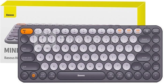 Baseus K01A Wireless Tri-Mode Keyboard Ergonomic Design Multi-Connection with High Portability - Grey. 