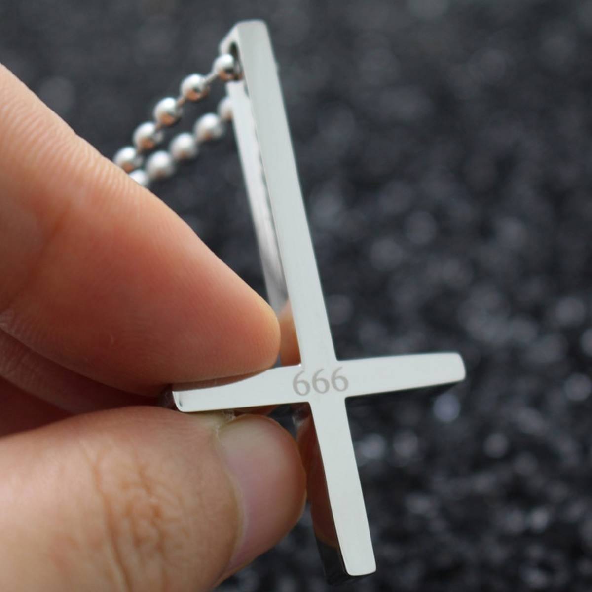 devil cross necklace