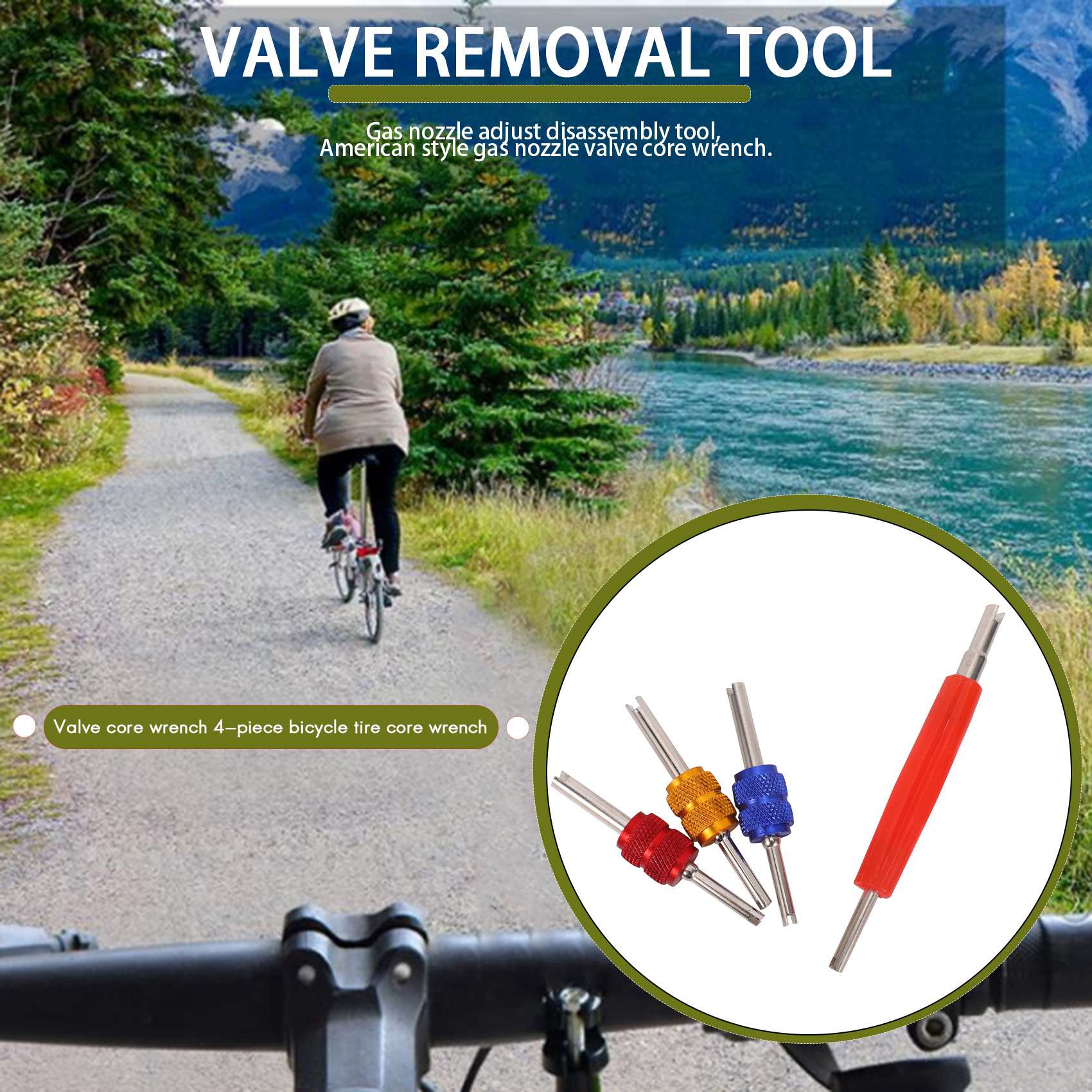 4Pcs R134 R12 A/C HVAC Air Conditioner Schrader Valve Stem Core Remover Tool (Remover Tool). 