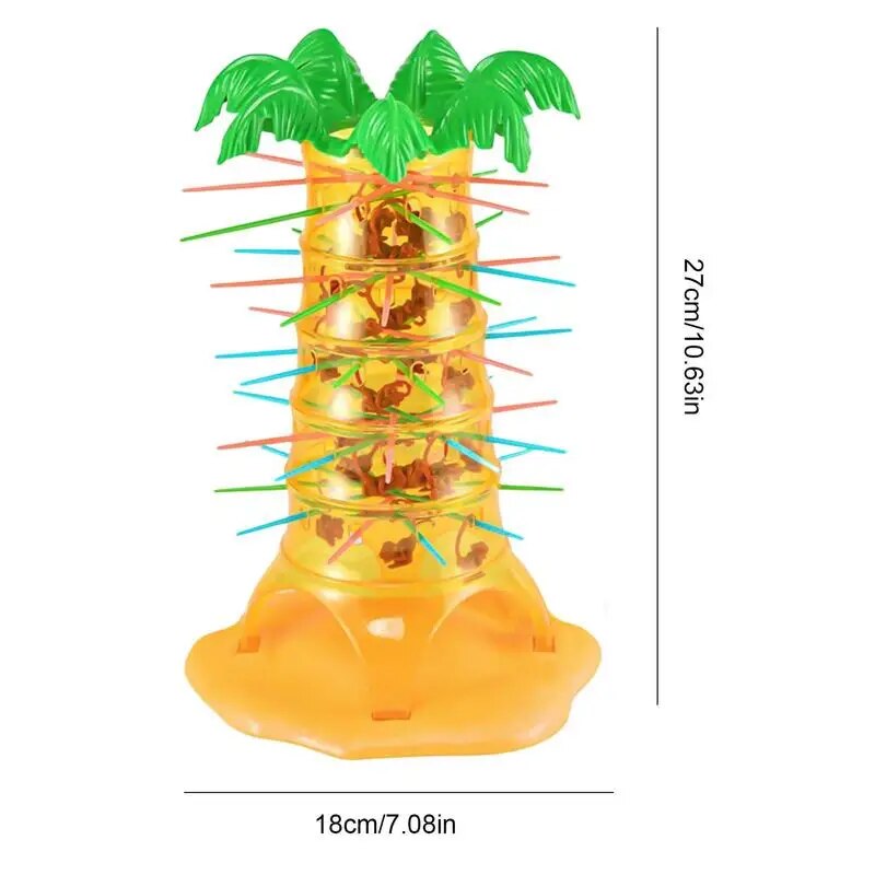 Climbing Monkey Tree Game Toy Multiplayer Tabletop Game Interesting Turn Monkey Down Parent-child Early Learning Funny Game. 