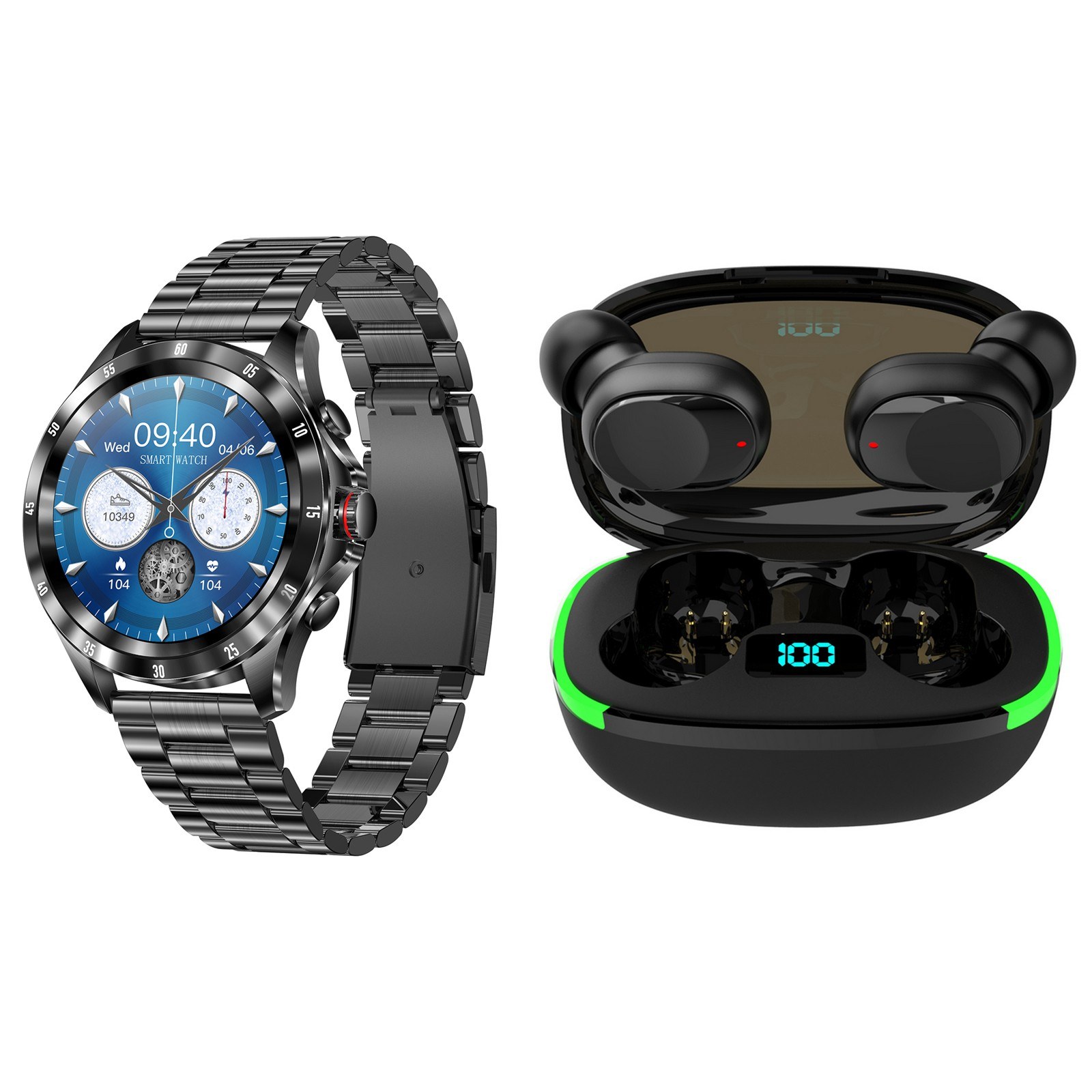 MAX7 1.32 Inch 360x360 Full Touch Screen Smart Watch + Y70 Wireless Earbuds BT Earphones - #3