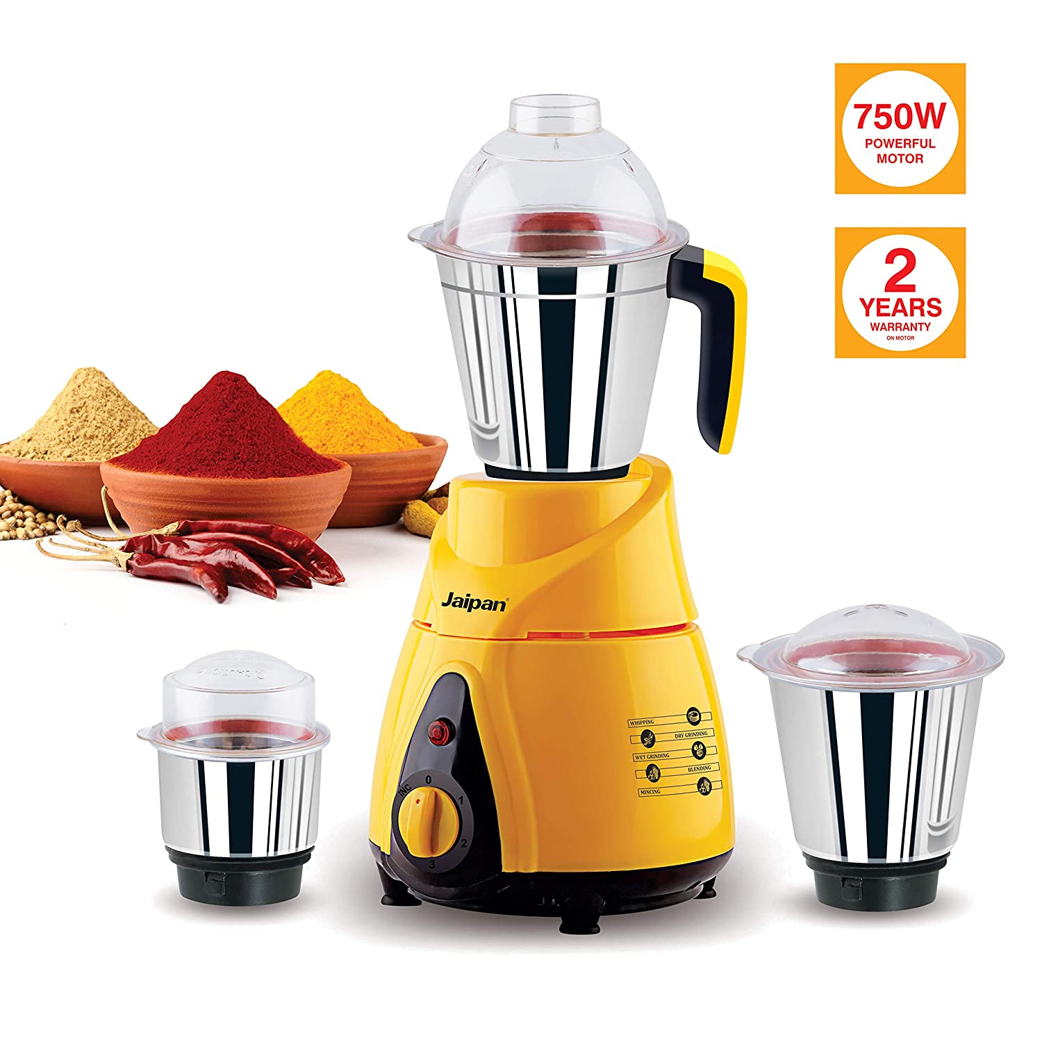 Jaipan Multipurpose  3 in 1 Blender and Mixer Grinder Buttler-750w. 