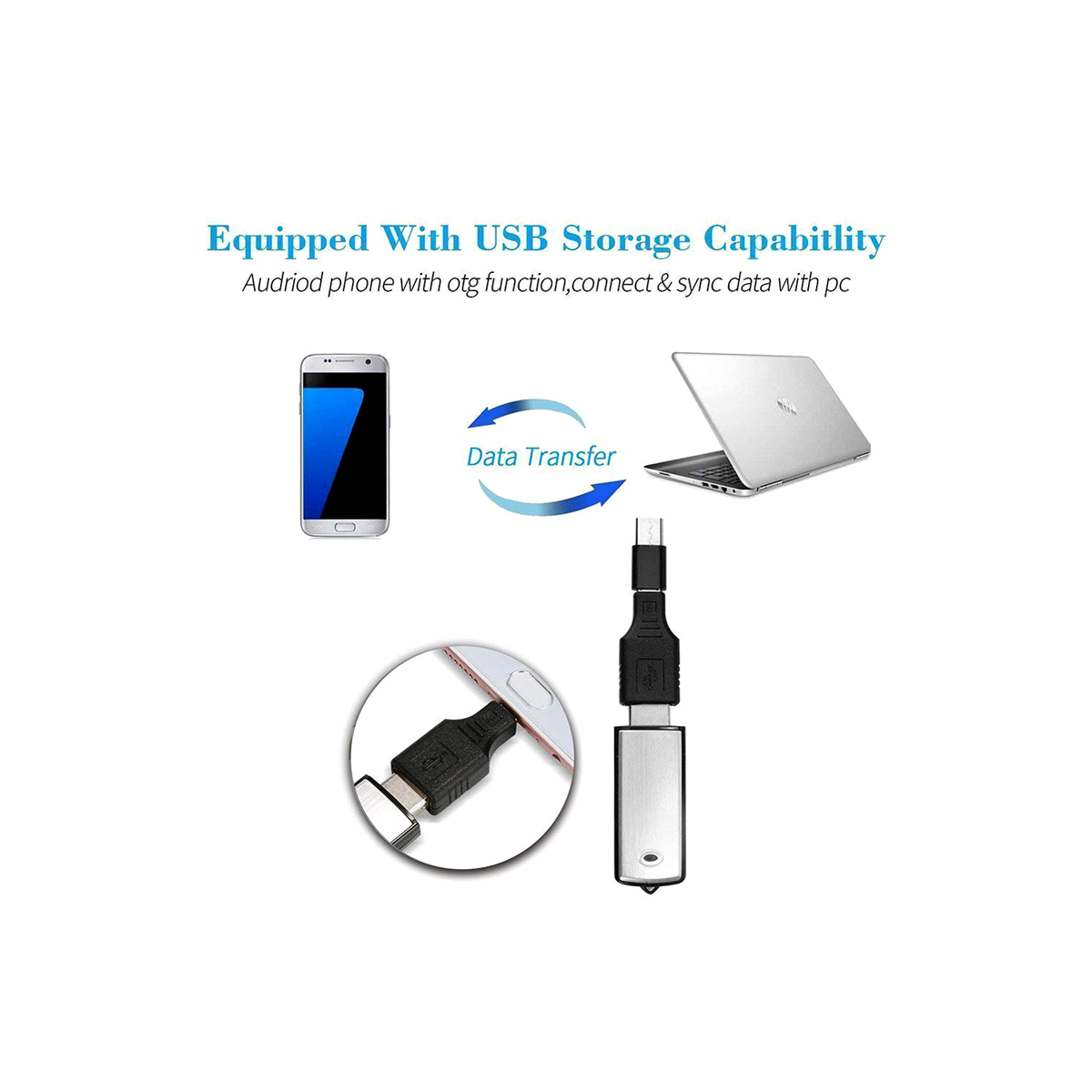 Voice Recorder with 8GB Built-in Audio Storage. 