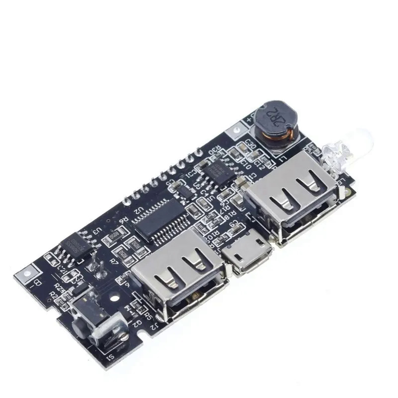 Dual USB 18650 Battery Charger PCB Power Module 5V 1A 2.1A Mobile Power Bank Accessories for Phone DIY New LED LCD Module Board. 