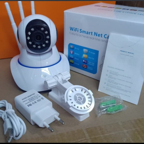 V380 PRO Q5 2MP HD 1080P WIFI IP Camera Night Vision 2 Way Audio 360 Degree Robotic 3 Antenna Camera With Land Port. 
