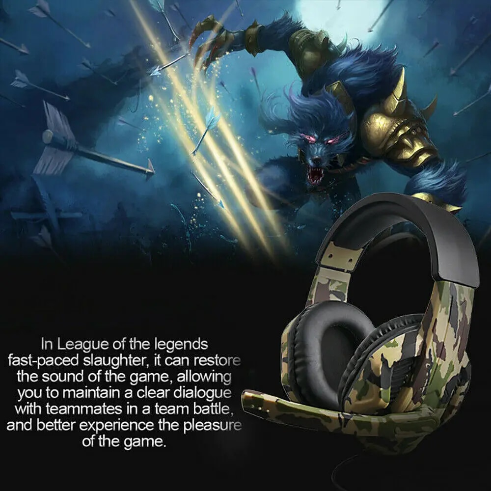 RLOVS Wired Gaming Headphones With Microphone For Computer PS4 PS5 Xbox Bass Stereo PC High Sound Quality Wired Headset Gifts. 