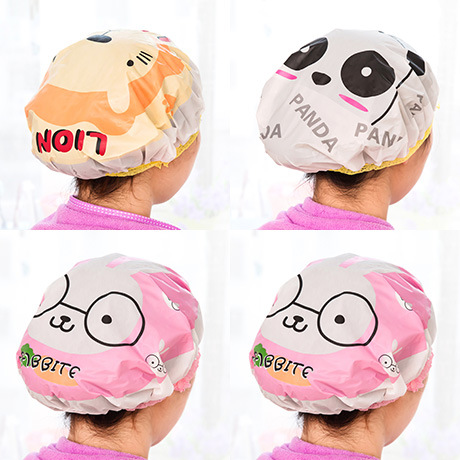 Shower Cap Cartoon Hair Cap PVC Hair Bonnet Waterproof Bath Product